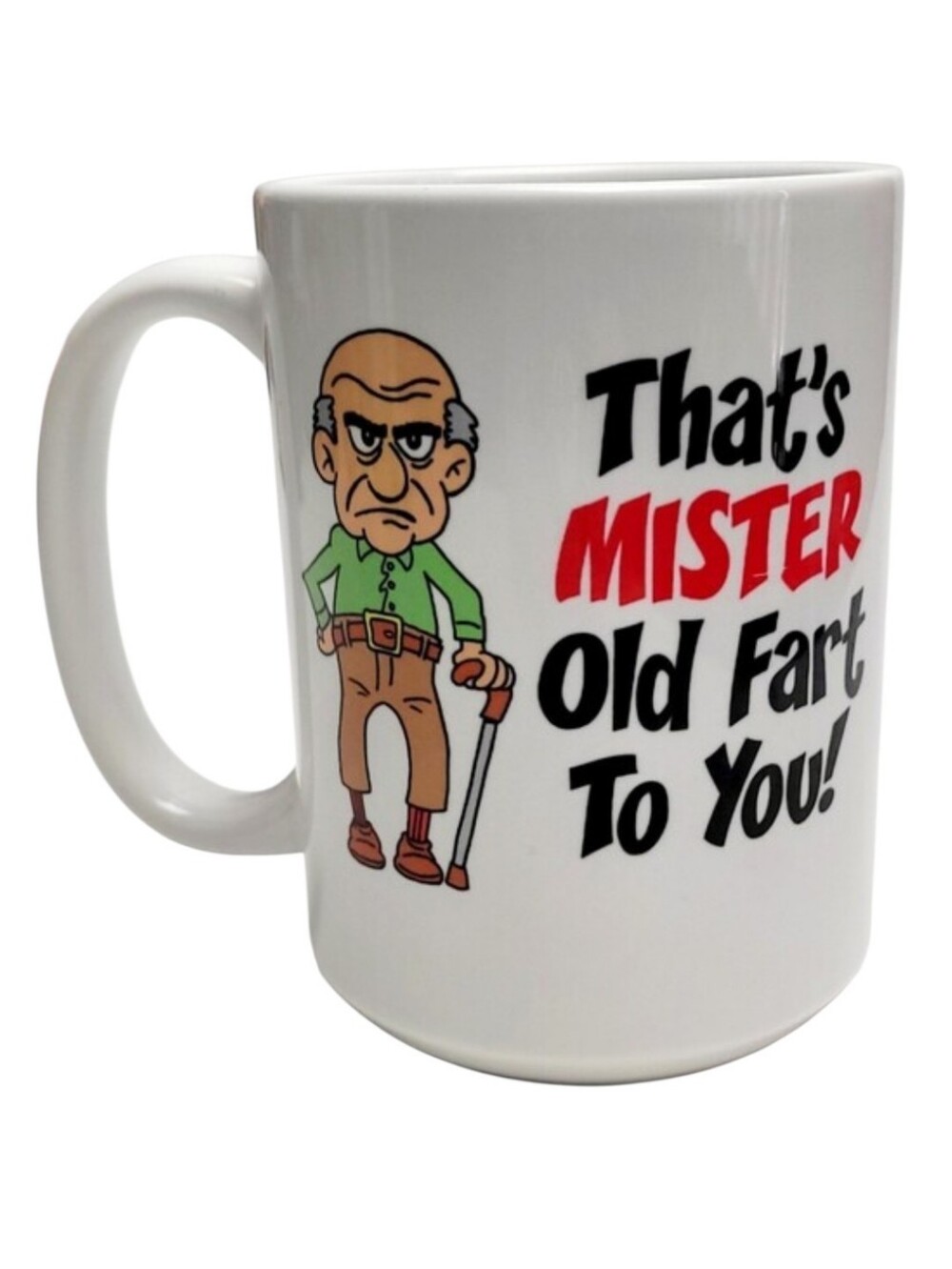 Funny 'Mister Old Fart' White Ceramic Mug